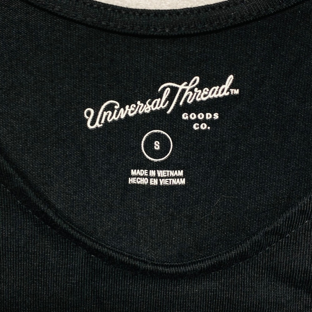 Universal Thread Black Ribbed V Neck Short Sleeve Thong Bodysuit Size S - Picture 2 of 9